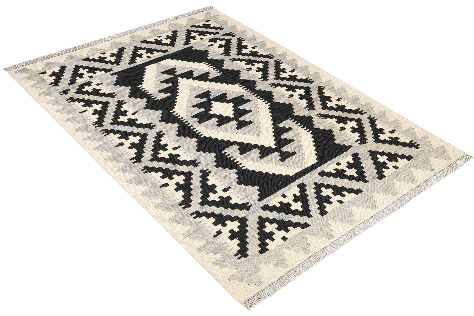 Kelim Gashgai — Handgefertigt, 147x102 cm, Beige, 100% Virgin Wool | View 5