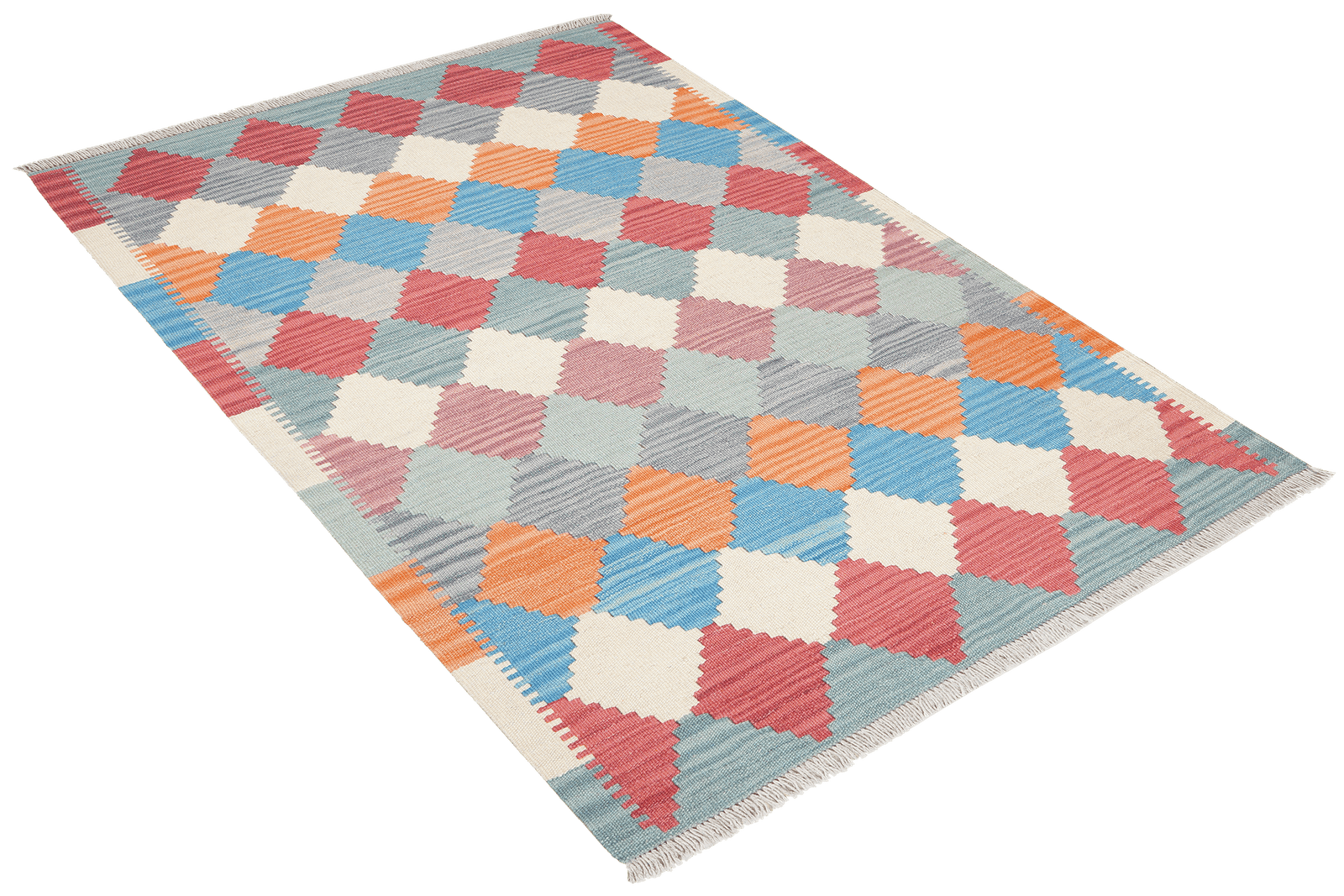 Kelim Gashgai — Handmade, 103x153 cm, Multicolor, 100% Virgin Wool | View 4