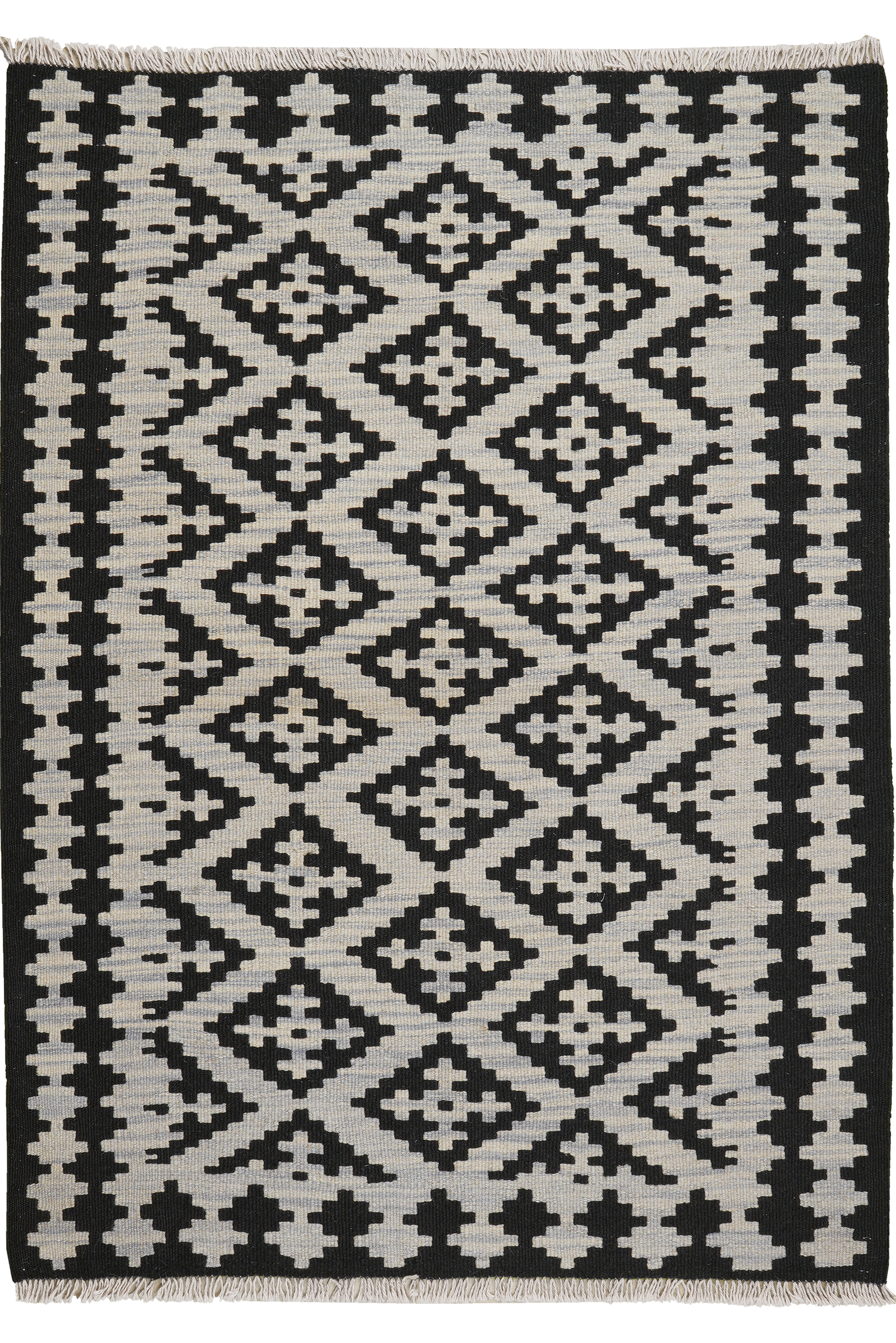Kelim Gashgai — Handgefertigt, 144x103 cm, Beige, 100% Virgin Wool | Main view