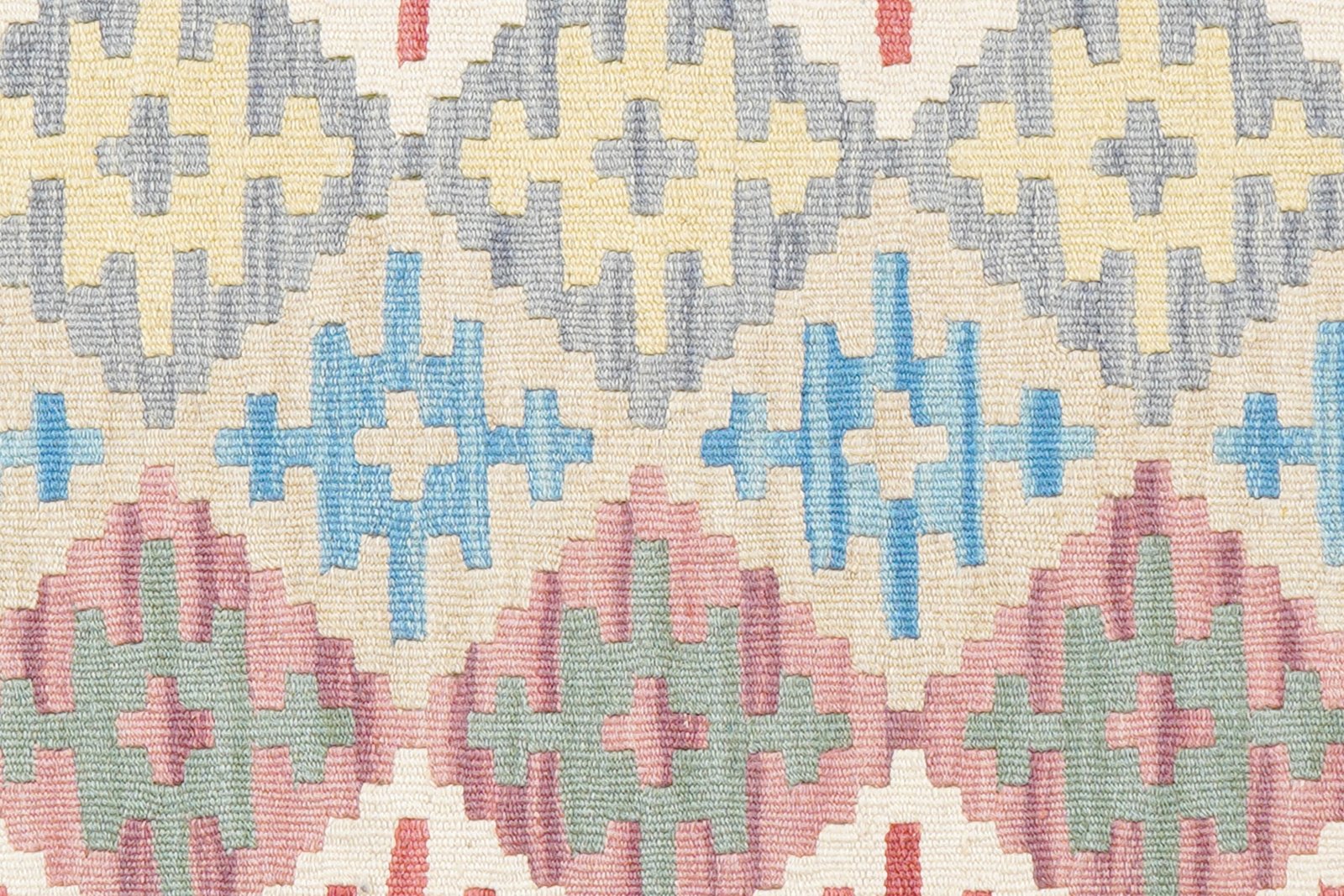 Kelim Gashgai — Handmade, 105x157 cm, Beige, 100% Virgin Wool | View 5