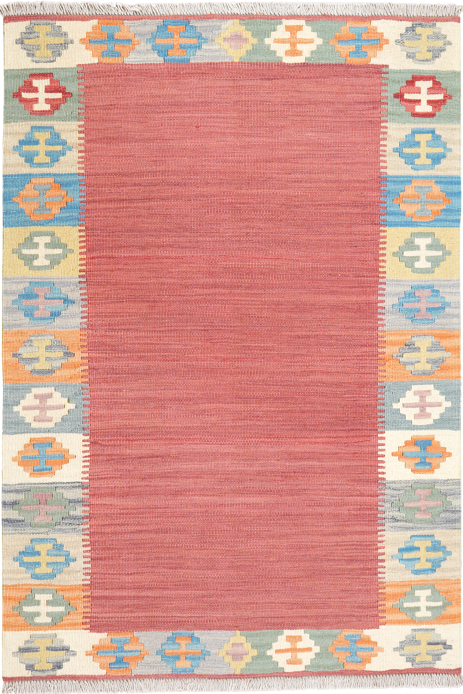 Kelim Gashgai — Handgefertigt, 150x102 cm, Bunt, 100% Virgin Wool | Main view