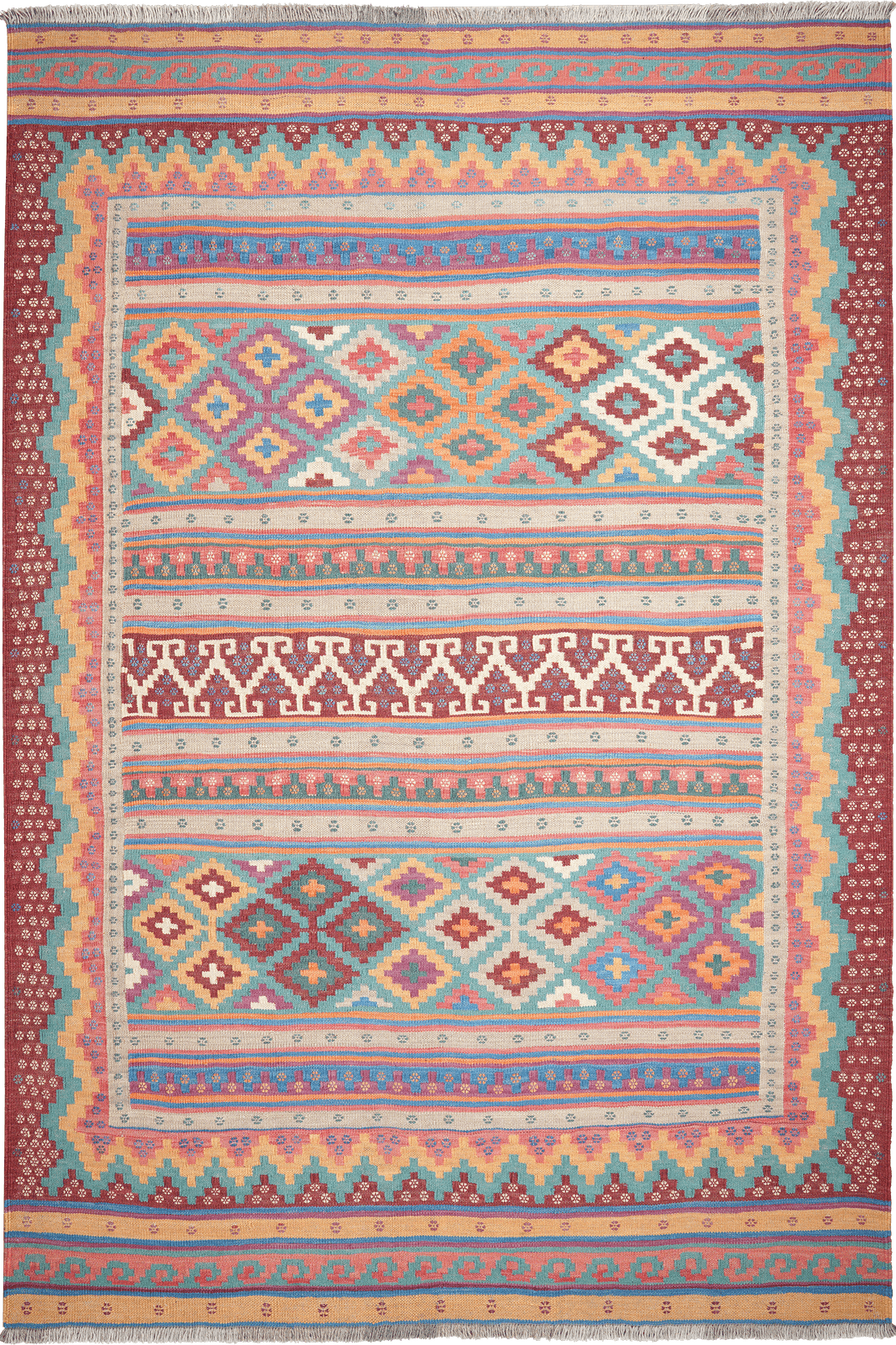 Sumak Sirdjan — Handmade, 159x238 cm, Multicolor, 100% Virgin Wool | Main view