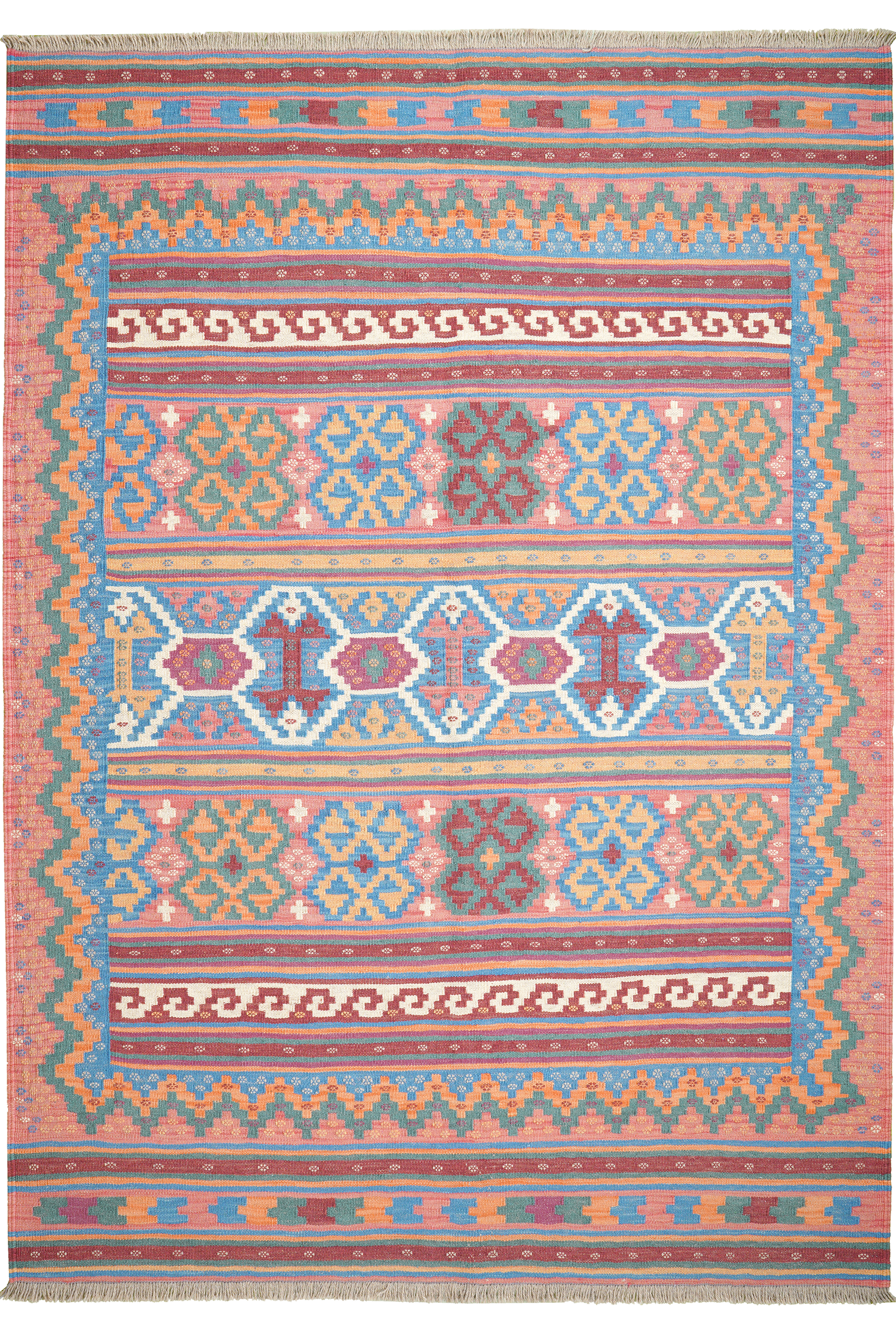 Sumak Sirdjan — Handgefertigt, 218x153 cm, Bunt, 100% Virgin Wool | Main view