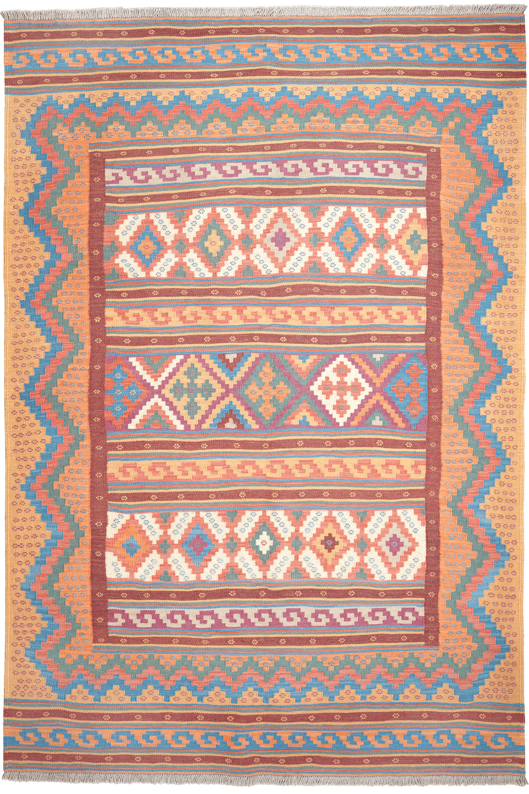 Sumak Sirdjan — Handmade, 156x234 cm, Multicolor, 100% Virgin Wool | Main view