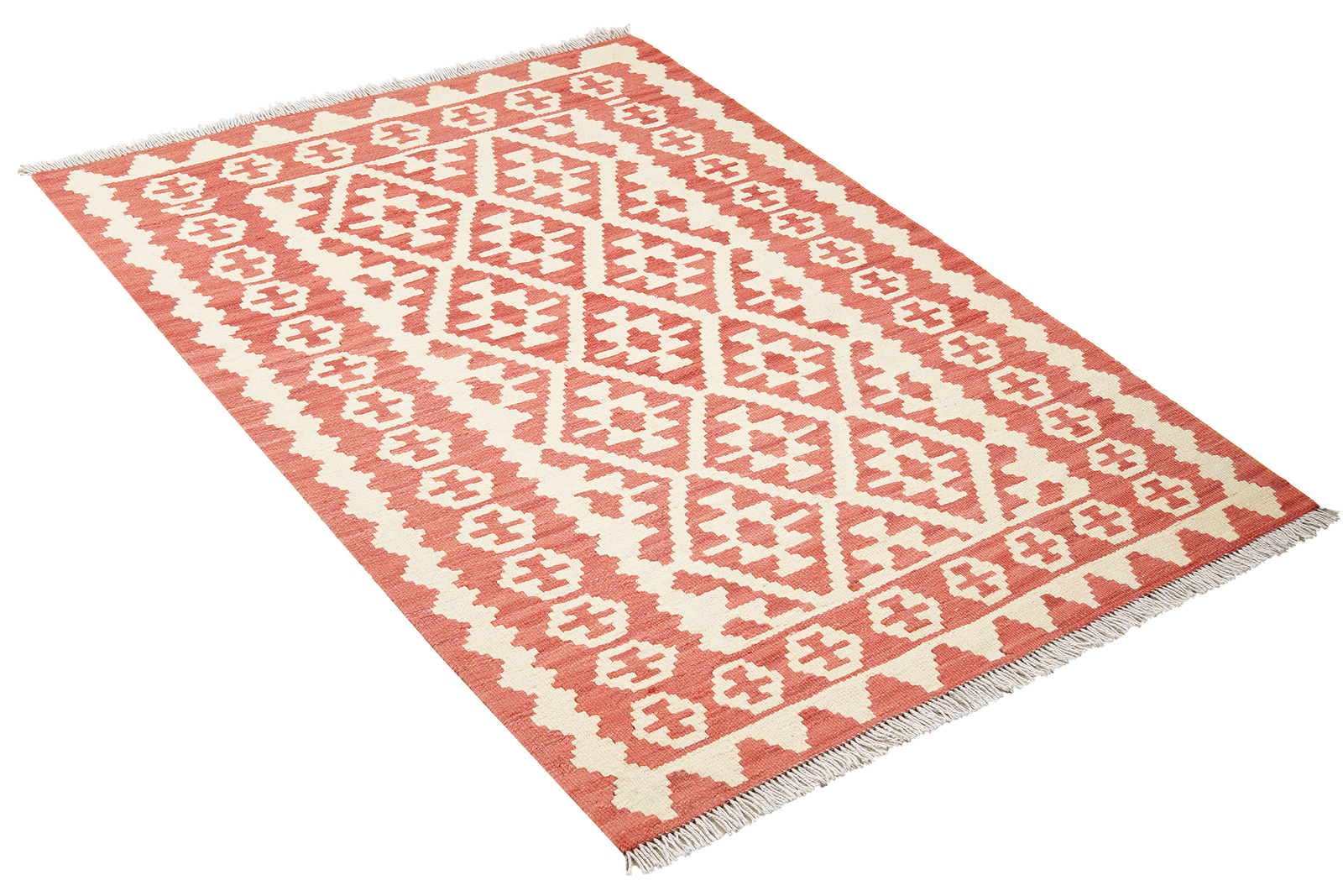 Kelim Gashgai — Handgefertigt, 145x108 cm, Beige, 100% Virgin Wool | View 5