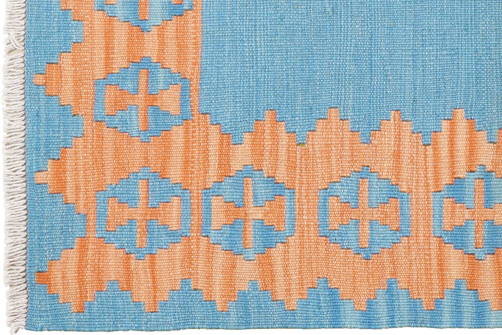 Kelim Gashgai — Handmade, 85x119 cm, Blue, 100% Virgin Wool | View 3