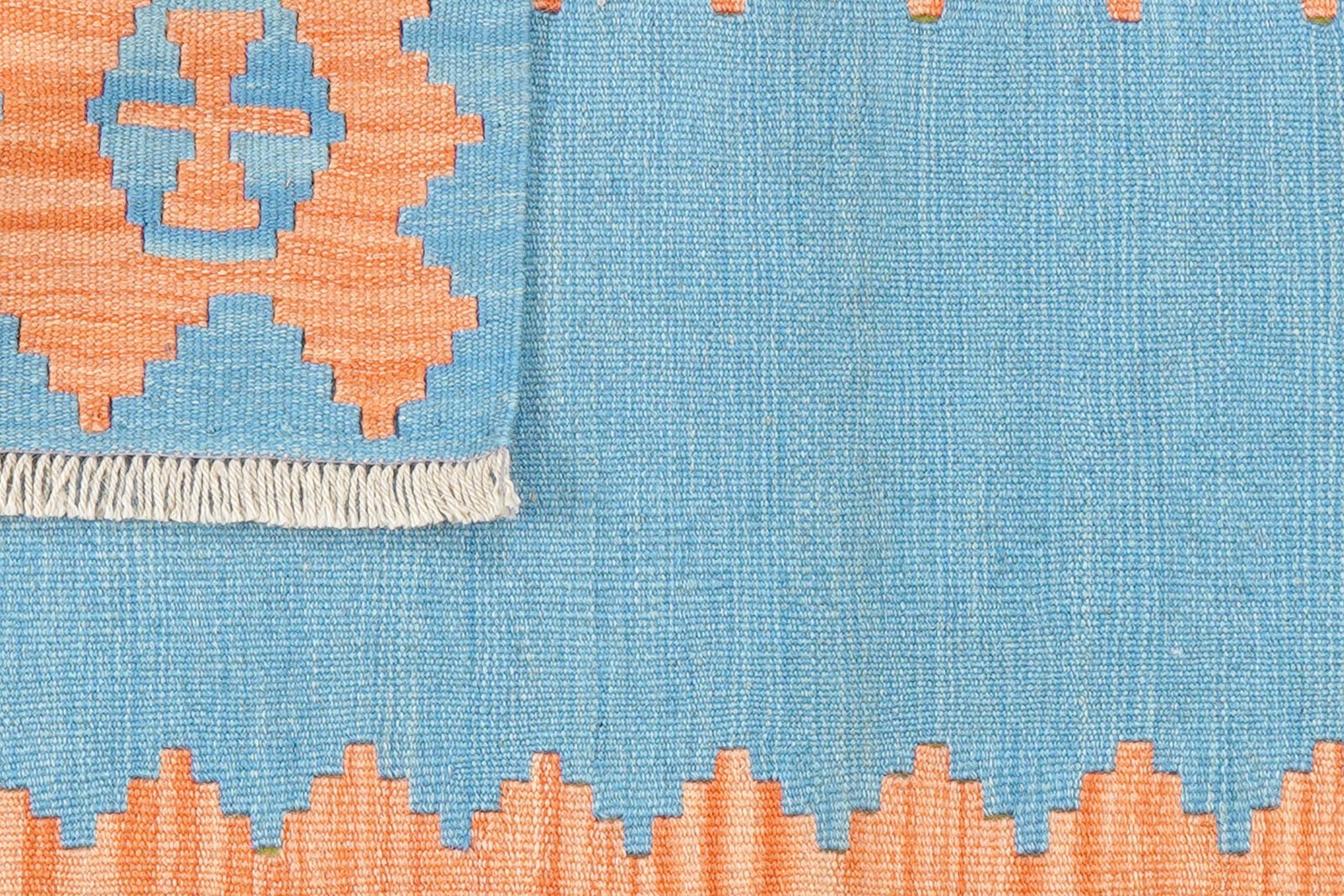 Kelim Gashgai — Handmade, 85x119 cm, Blue, 100% Virgin Wool | View 6