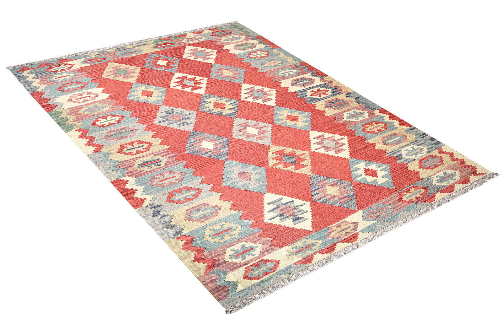 Kelim Gashgai — Handgefertigt, 232x180 cm, Bunt, 100% Virgin Wool | View 5