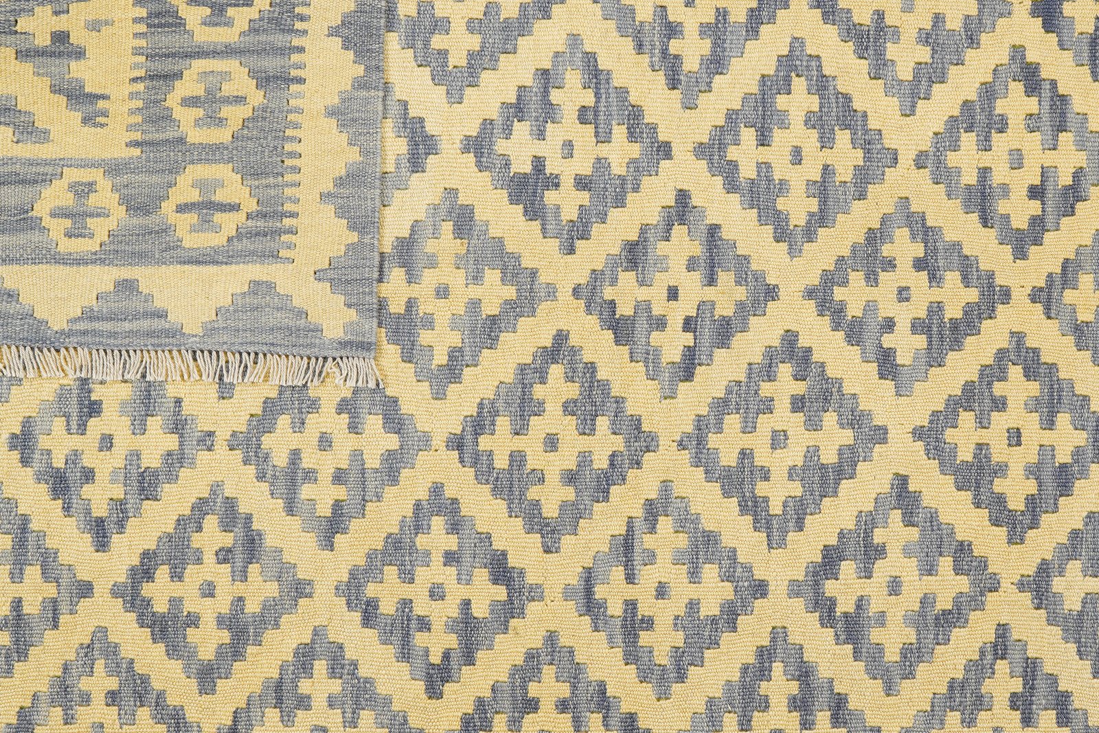 Kelim Gashgai — Handmade, 166x231 cm, Grey, 100% Virgin Wool | View 6