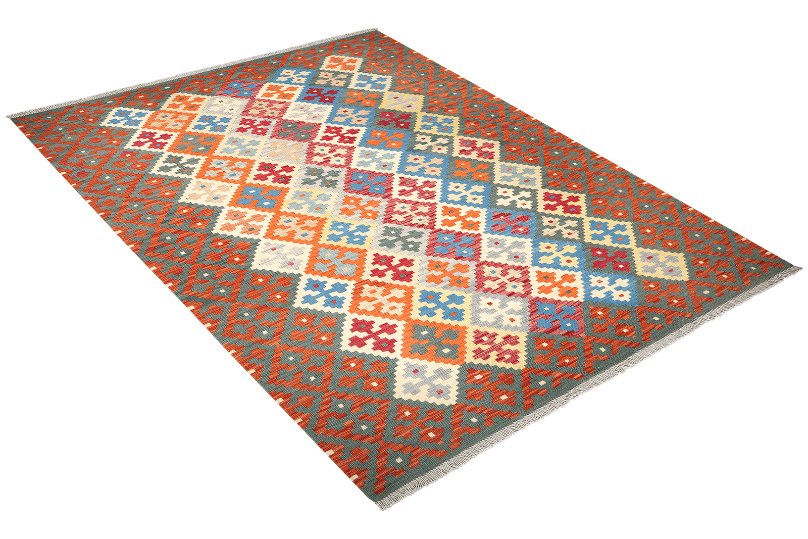 Kelim Gashgai — Handmade, 176x241 cm, Multicolor, 100% Virgin Wool | View 4