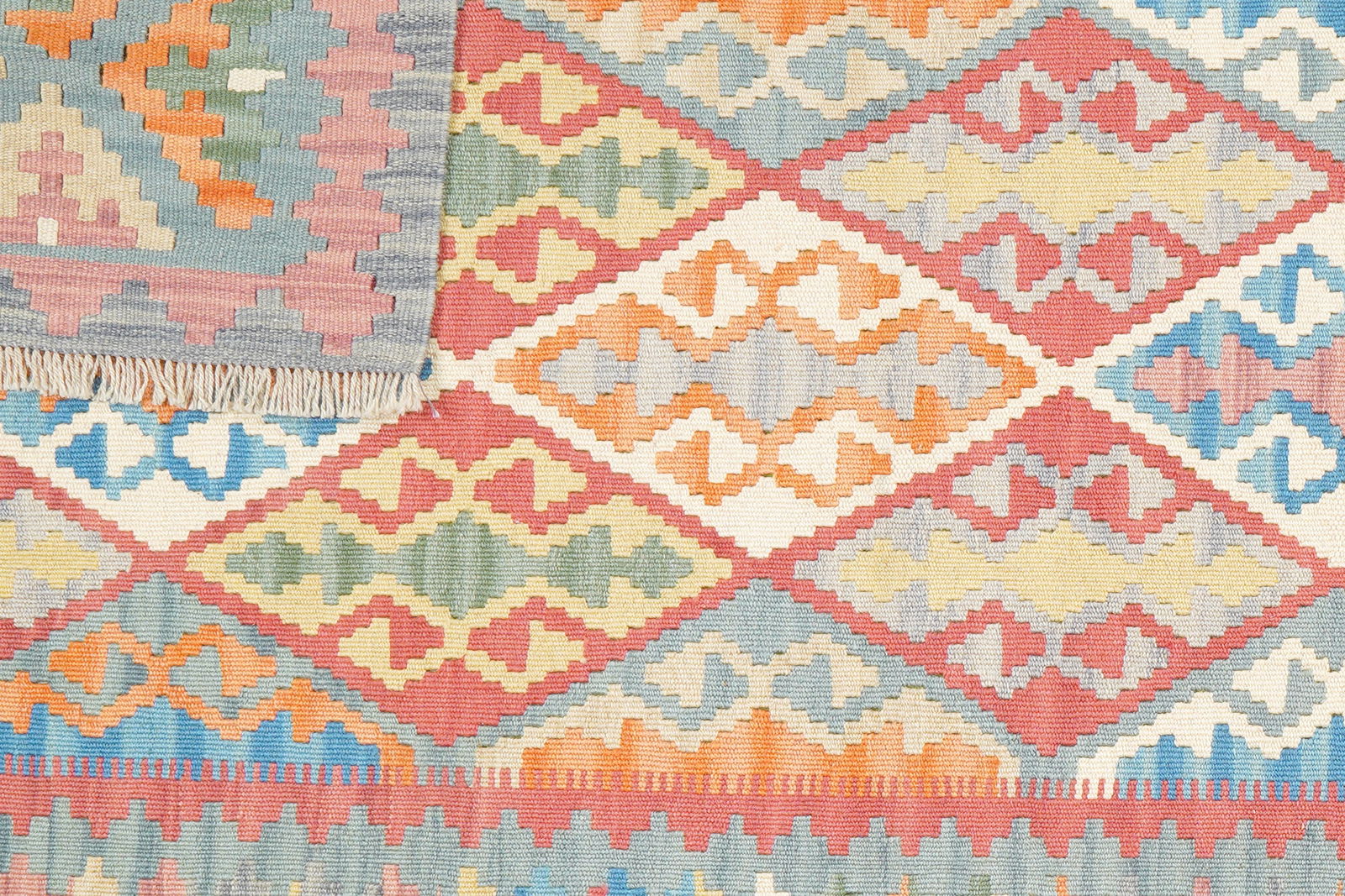 Kelim Gashgai — Handgefertigt, 180x124 cm, Grün, 100% Virgin Wool | View 7