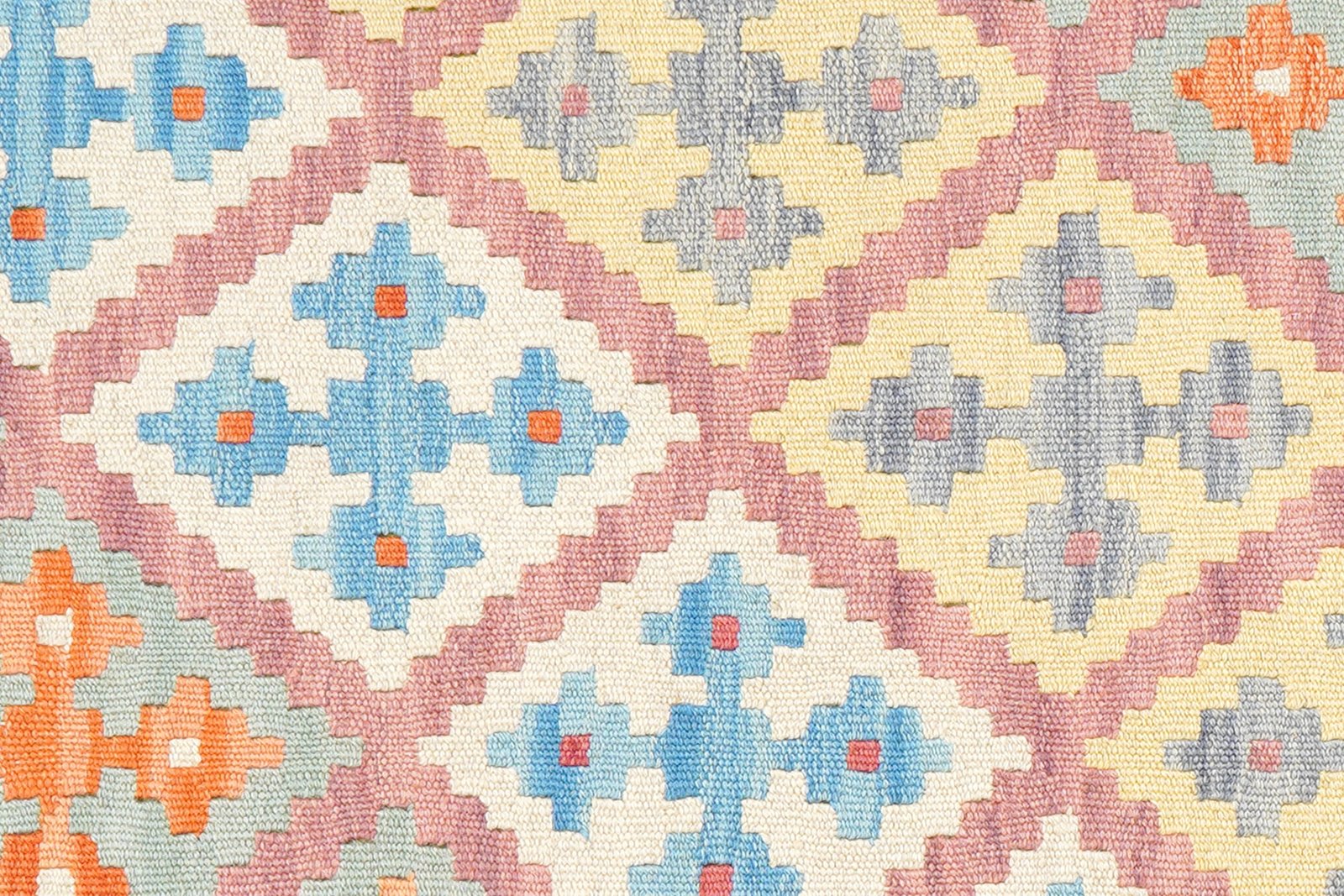 Kelim Gashgai — Handmade, 127x181 cm, Pink, 100% Virgin Wool | View 5