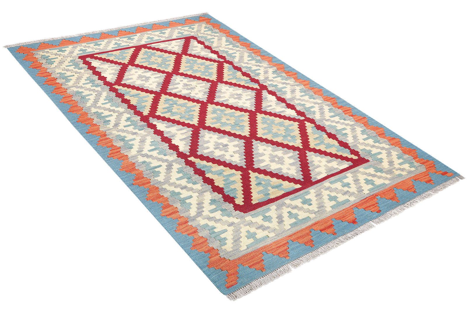 Kelim Gashgai — Handgefertigt, 183x125 cm, Beige, 100% Virgin Wool | View 5