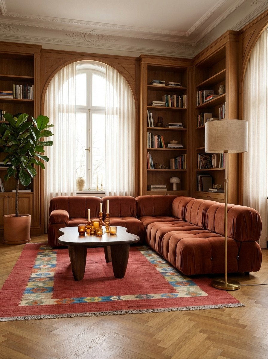 Kelim Gashgai — Handgefertigt, 201x151 cm, Bunt, 100% Virgin Wool | Back view