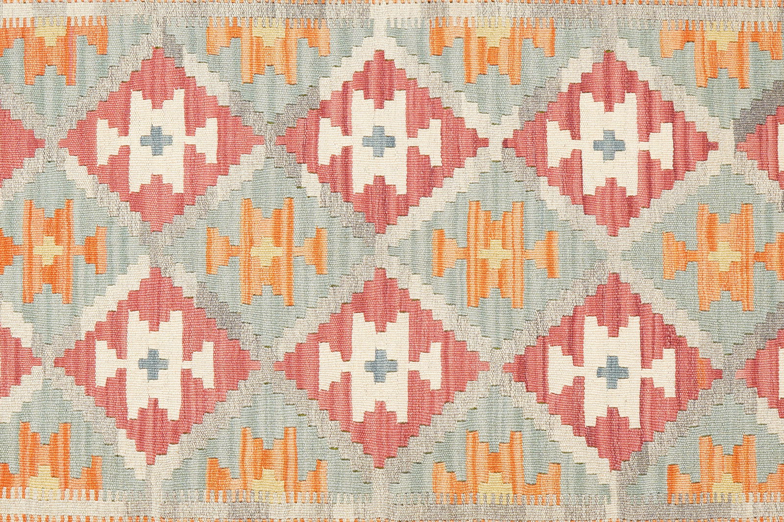 Kelim Gashgai — Handgefertigt, 203x149 cm, Rot, 100% Virgin Wool | View 6