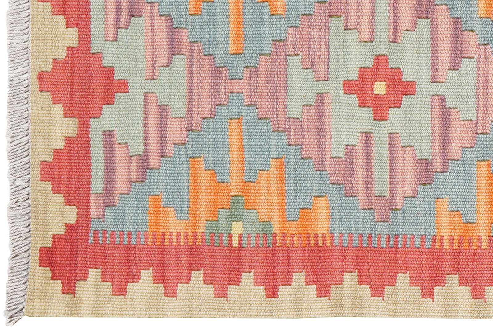 Kelim Gashgai — Handgefertigt, 190x56 cm, Rot, 100% Virgin Wool | View 4