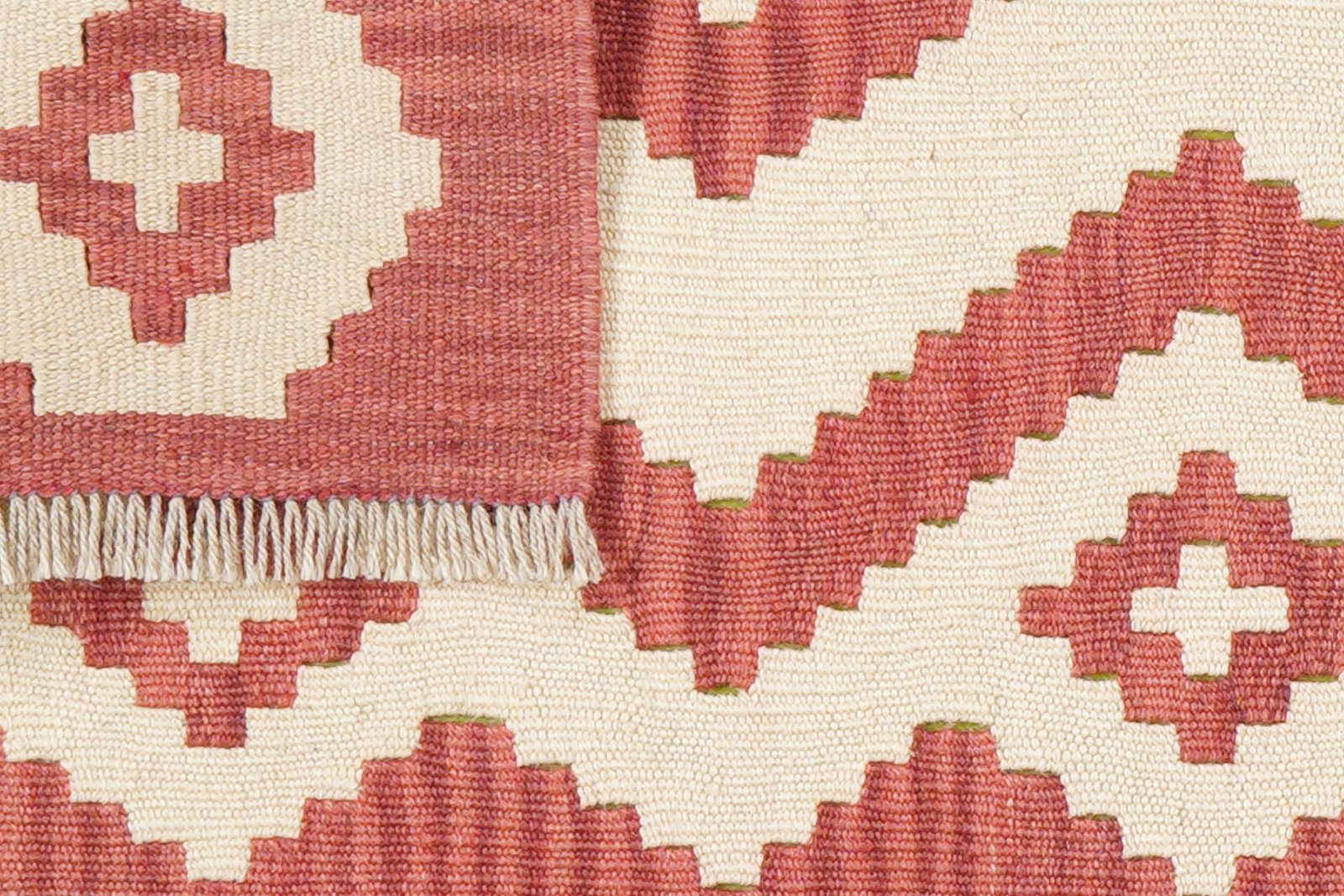 Kelim Gashgai — Handmade, 61x202 cm, Beige, 100% Virgin Wool | View 6