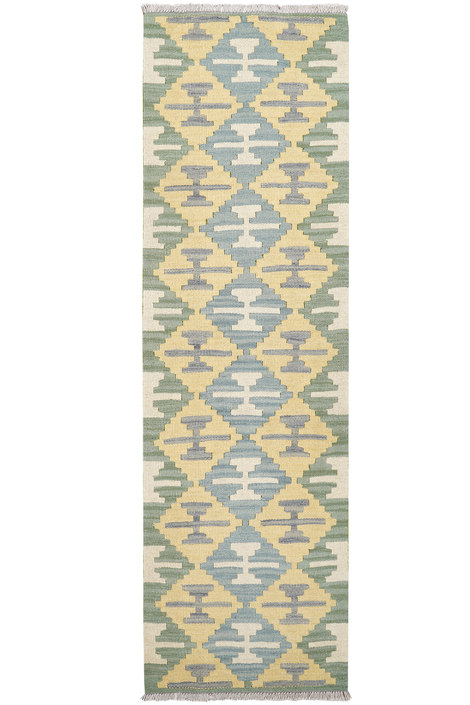 Kelim Gashgai — Handgefertigt, 198x59 cm, Bunt, 100% Virgin Wool | Main view