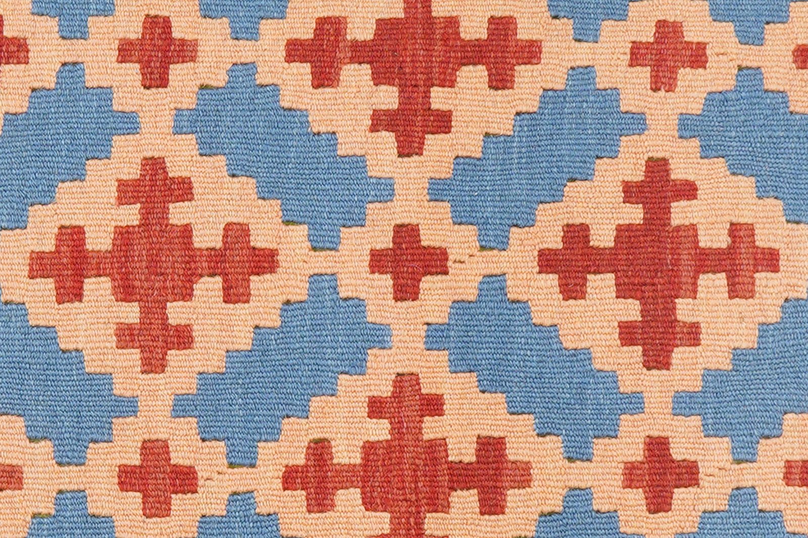 Kelim Gashgai — Handmade, 56x198 cm, Blue, 100% Virgin Wool | View 5