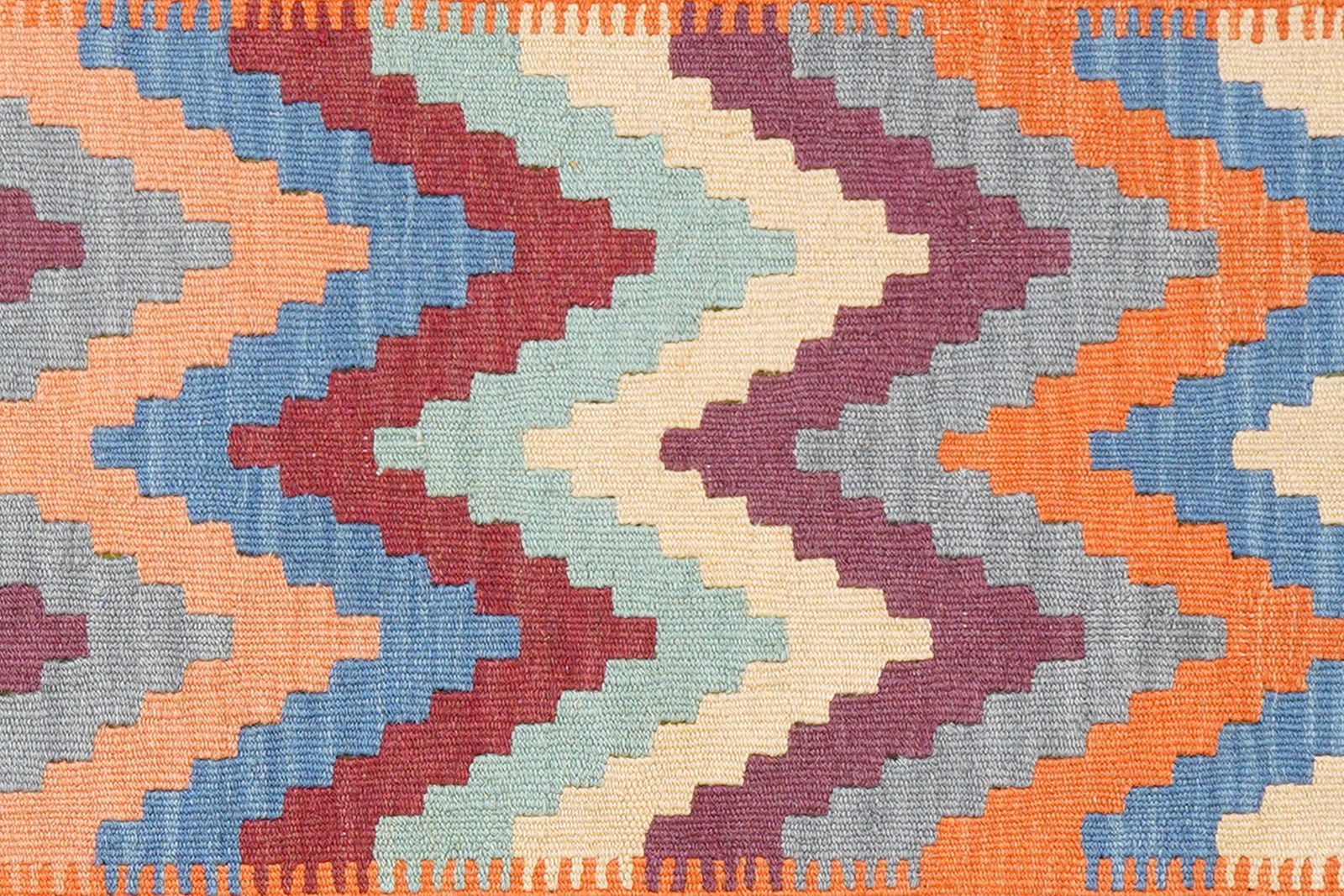 Kelim Gashgai — Handgefertigt, 197x55 cm, Blau, 100% Virgin Wool | View 6