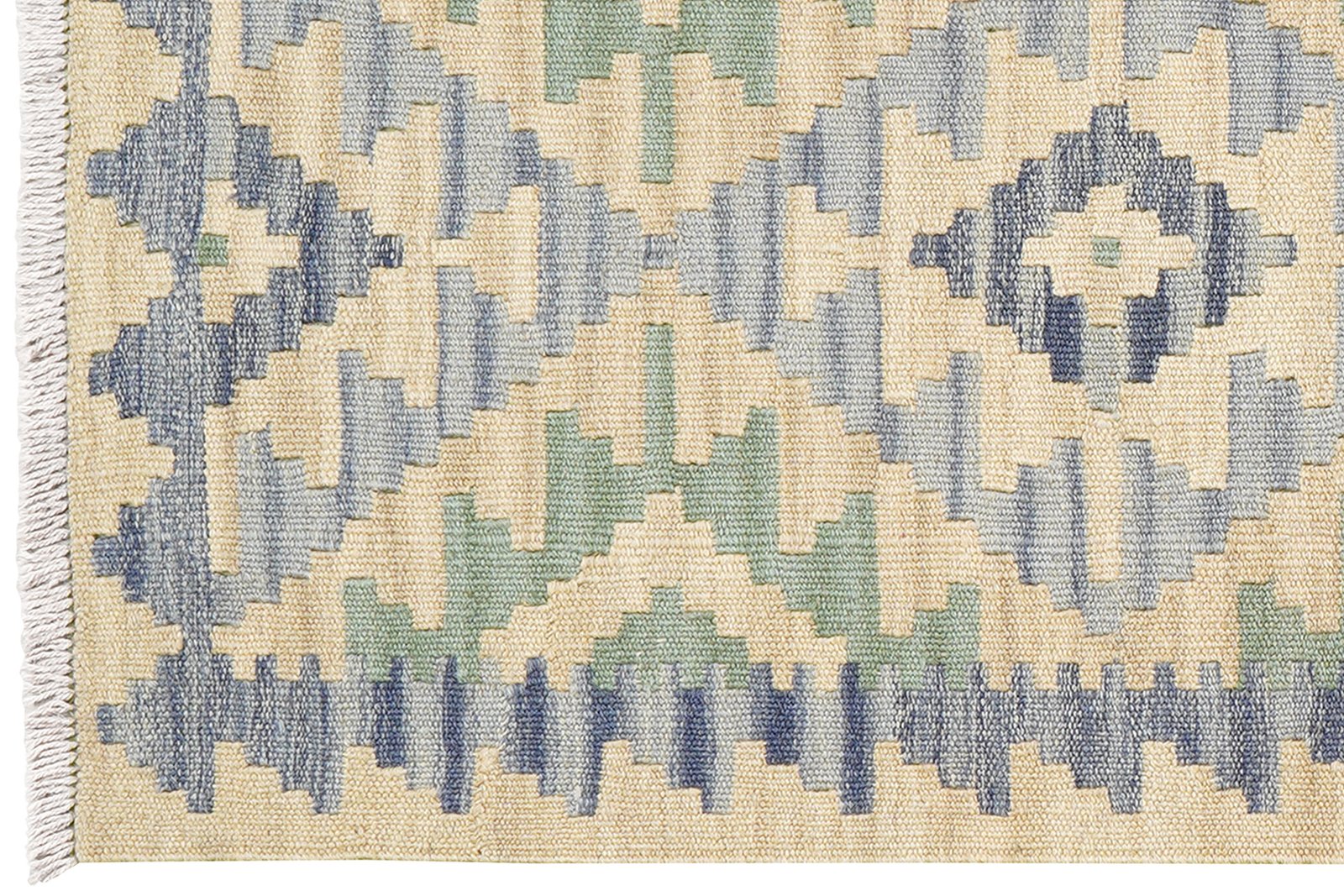 Kelim Gashgai — Handmade, 59x198 cm, Beige, 100% Virgin Wool | View 3