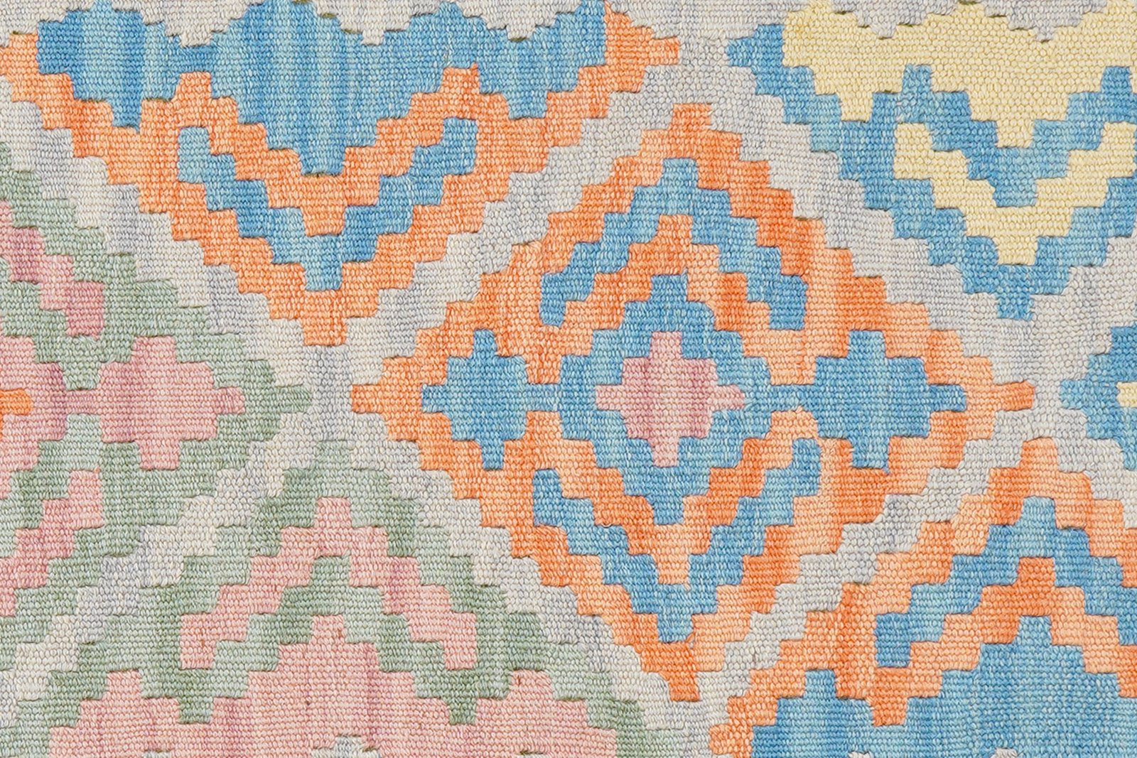 Kelim Gashgai — Handmade, 86x189 cm, Grey, 100% Virgin Wool | View 5