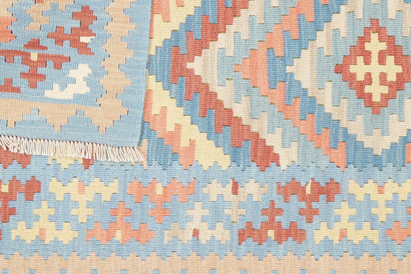 Kelim Gashgai — Handmade, 86x200 cm, Blue, 100% Virgin Wool | View 6