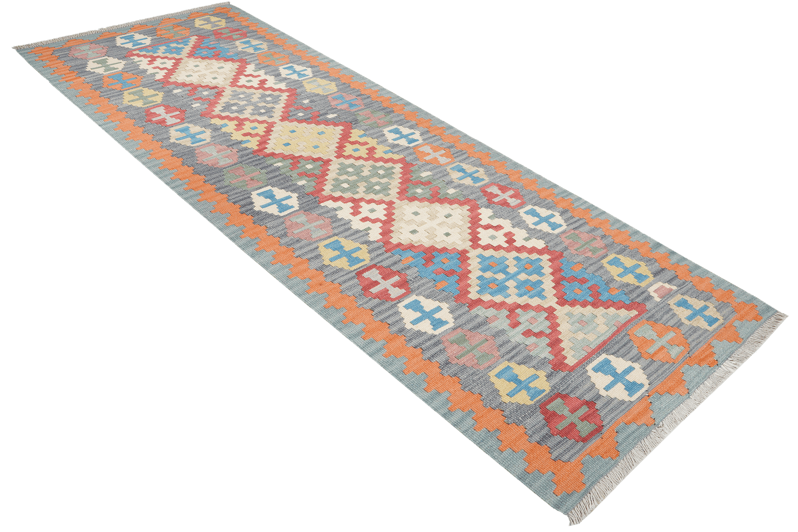 Kelim Gashgai — Handmade, 86x237 cm, Multicolor, 100% Virgin Wool | View 4
