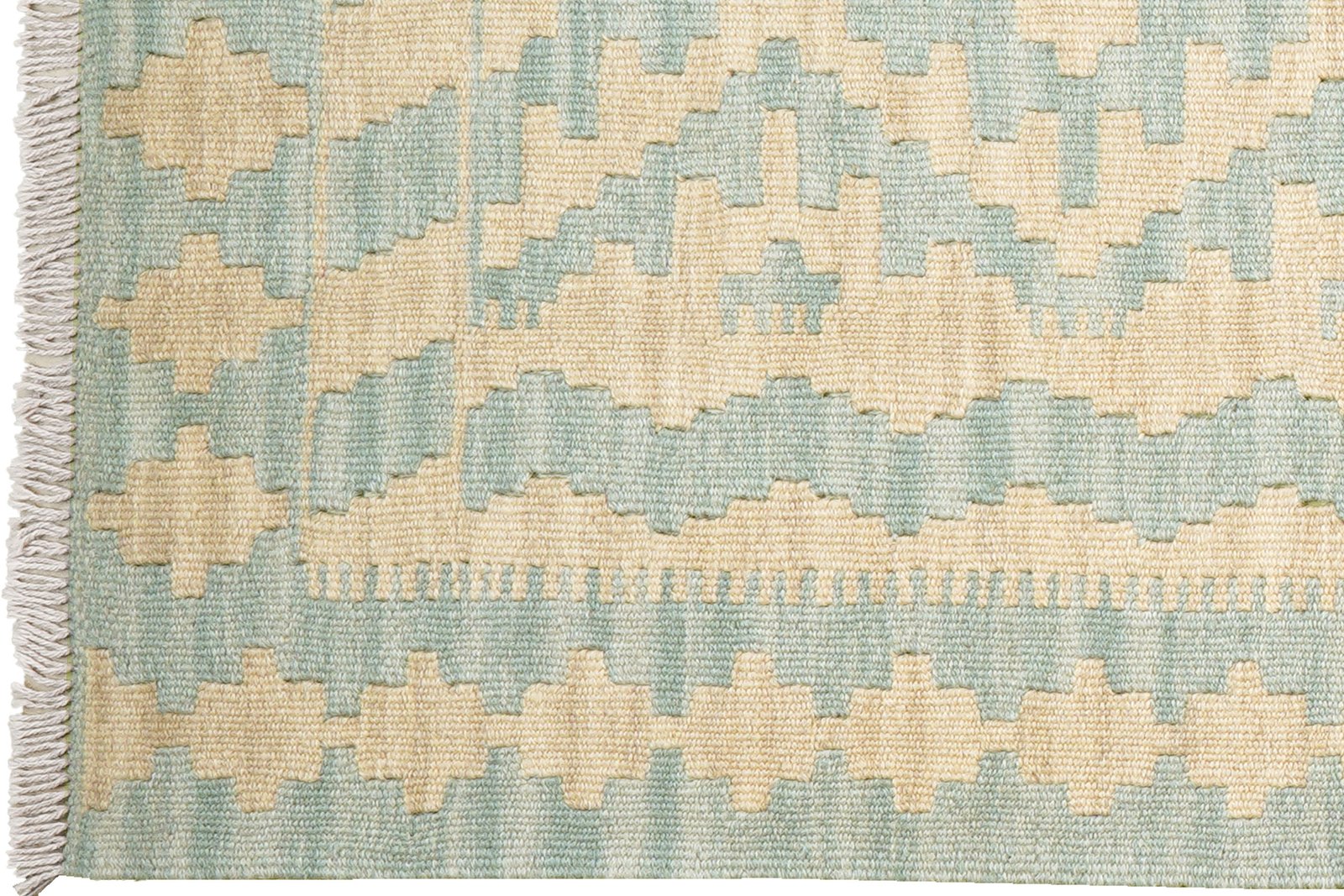 Kelim Gashgai — Handmade, 85x252 cm, Beige, 100% Virgin Wool | View 3