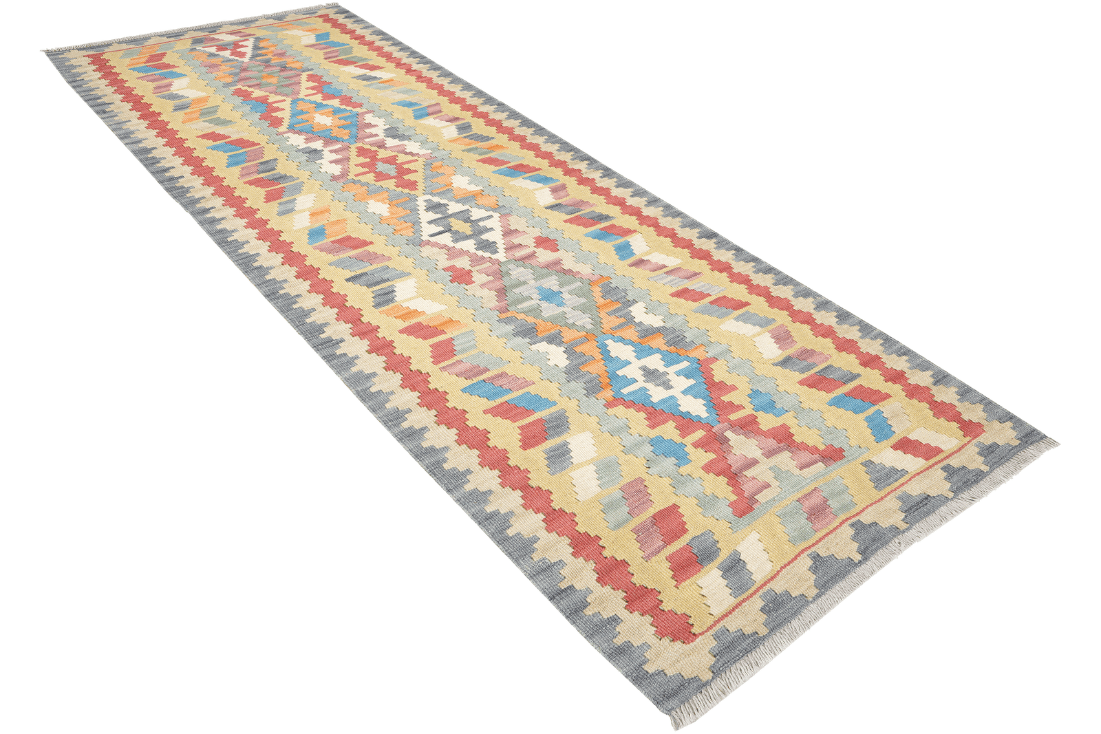 Kelim Gashgai — Handmade, 83x242 cm, Multicolor, 100% Virgin Wool | View 4