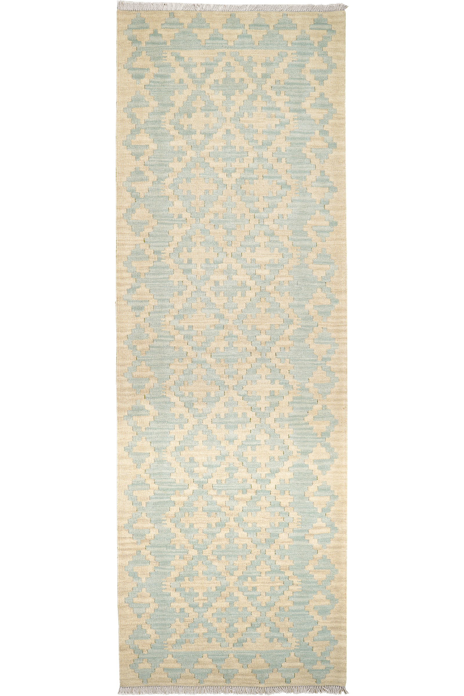 Kelim Gashgai — Handgefertigt, 255x85 cm, Beige, 100% Virgin Wool | Main view