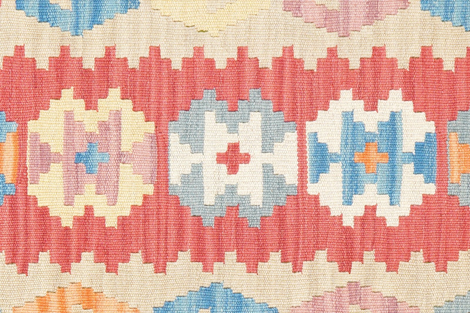 Kelim Gashgai — Handmade, 81x295 cm, Red, 100% Virgin Wool | View 5