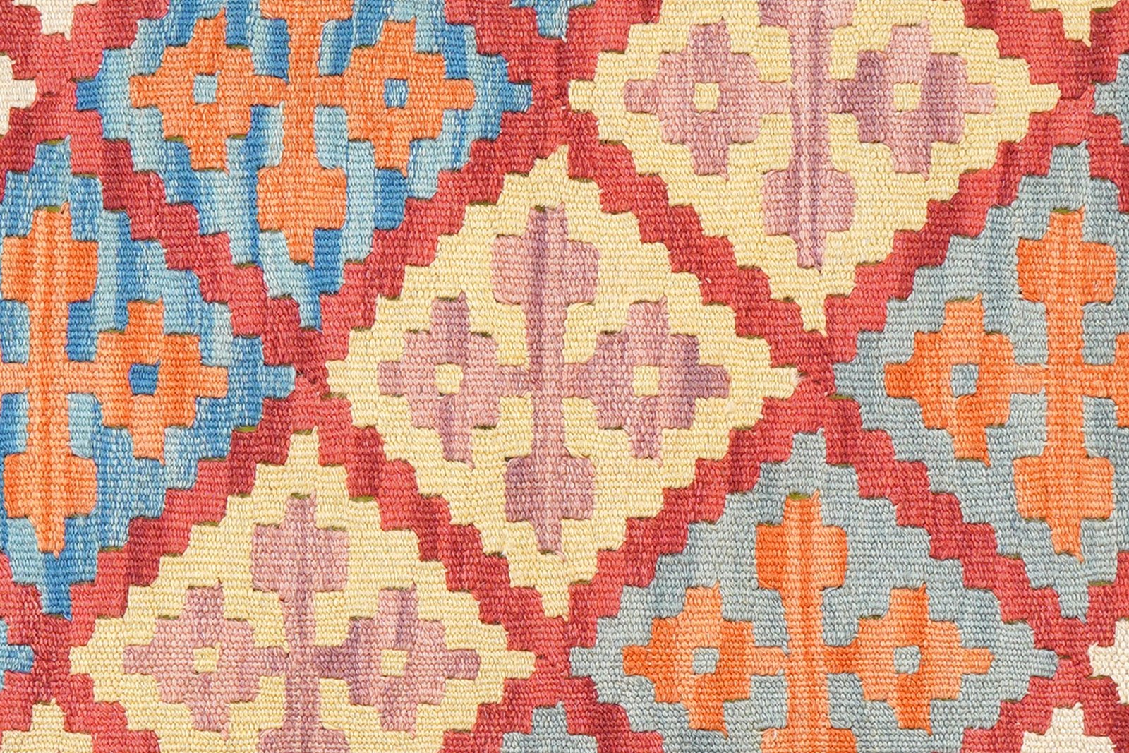 Kelim Gashgai — Handmade, 60x250 cm, Red, 100% Virgin Wool | View 5
