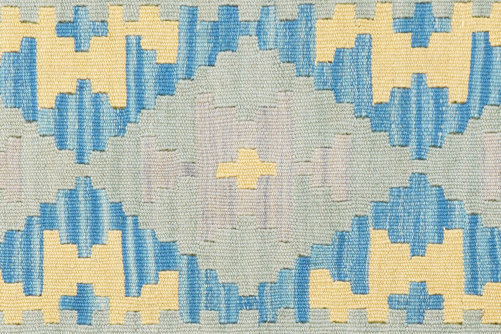 Kelim Gashgai — Handmade, 61x246 cm, Blue, 100% Virgin Wool | View 5