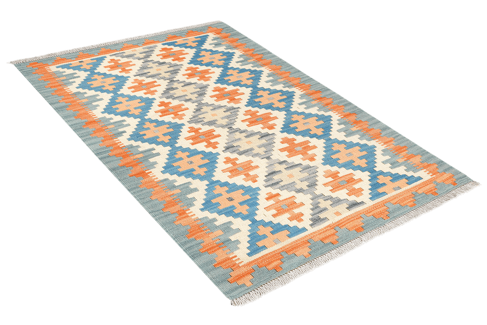 Kelim Gashgai — Handmade, 85x127 cm, Beige, 100% Virgin Wool | View 4