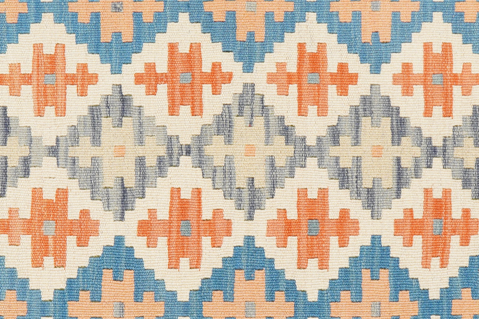 Kelim Gashgai — Handgefertigt, 127x85 cm, Orange, 100% Virgin Wool | View 6