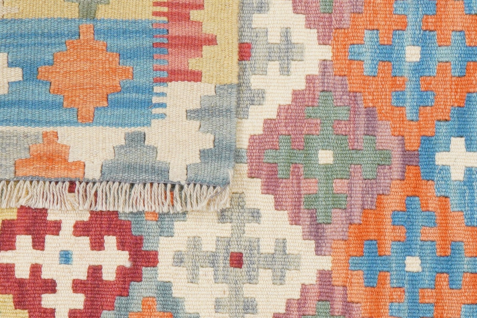 Kelim Gashgai — Handmade, 103x146 cm, Multicolor, 100% Virgin Wool | View 6