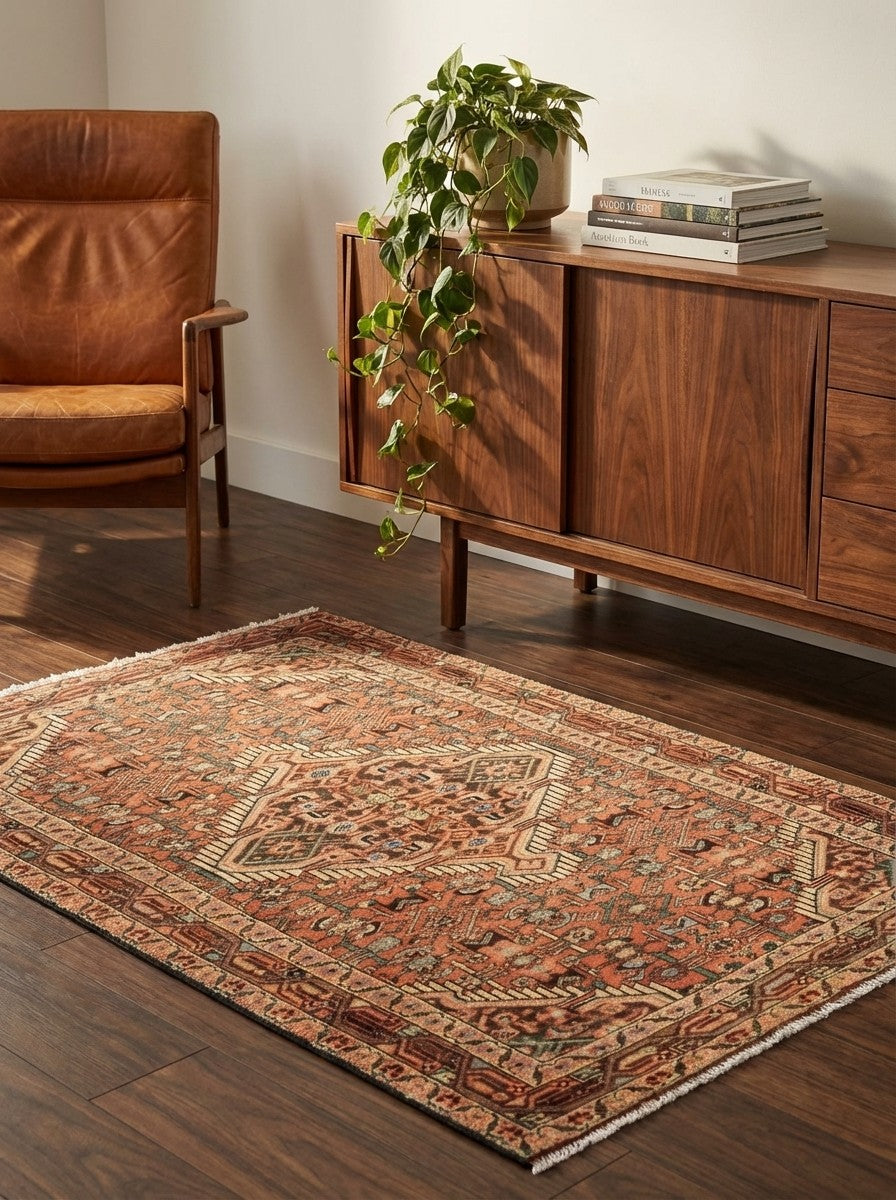 Heritage — Hand-knotted, 83x130 cm, Red, 100% Virgin Wool | Back view
