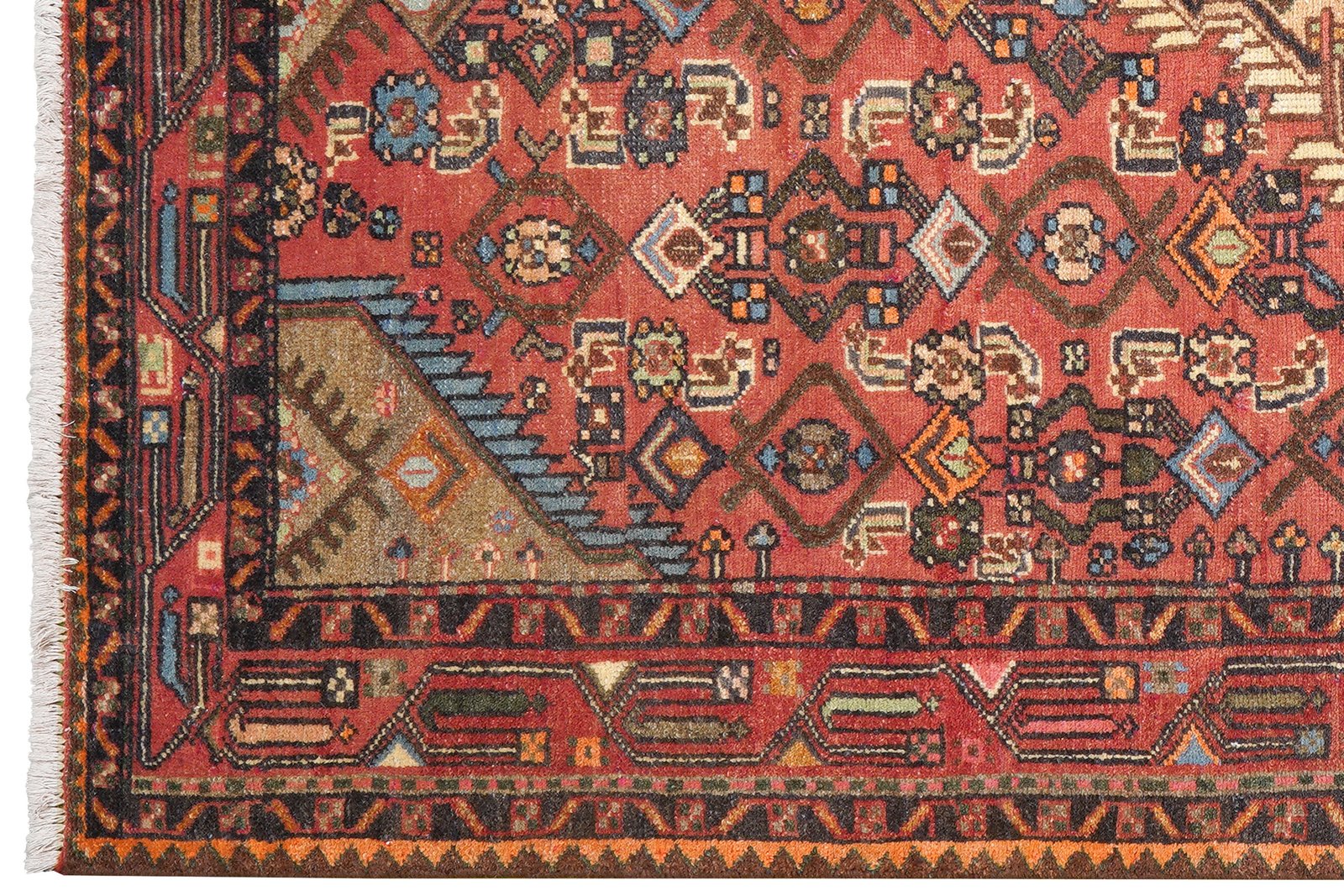 Heritage — Hand-knotted, 126x206 cm, Red, 100% Virgin Wool | View 3
