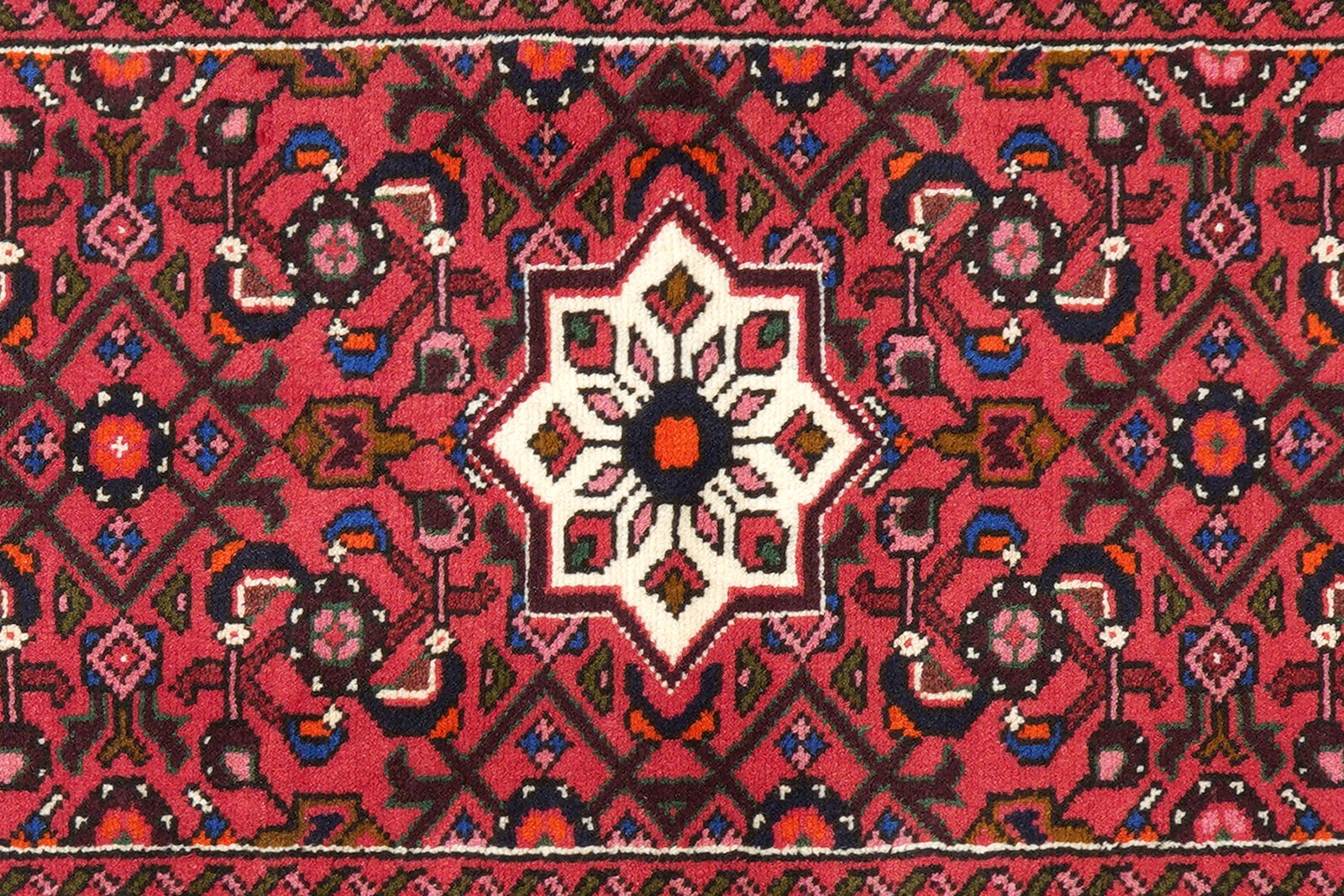 Hosseinabad — Hand-knotted, 69x196 cm, Red, 100% Virgin Wool | View 6
