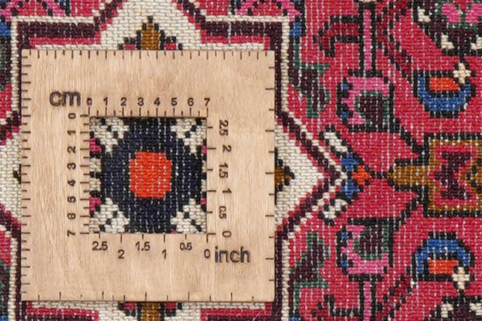 Hosseinabad — Hand-knotted, 69x196 cm, Red, 100% Virgin Wool | View 8