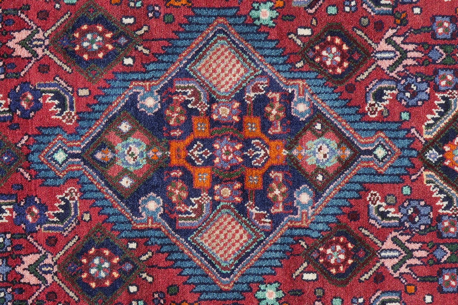 Assadabad — Hand-knotted, 121x214 cm, Red, 100% Virgin Wool | View 6