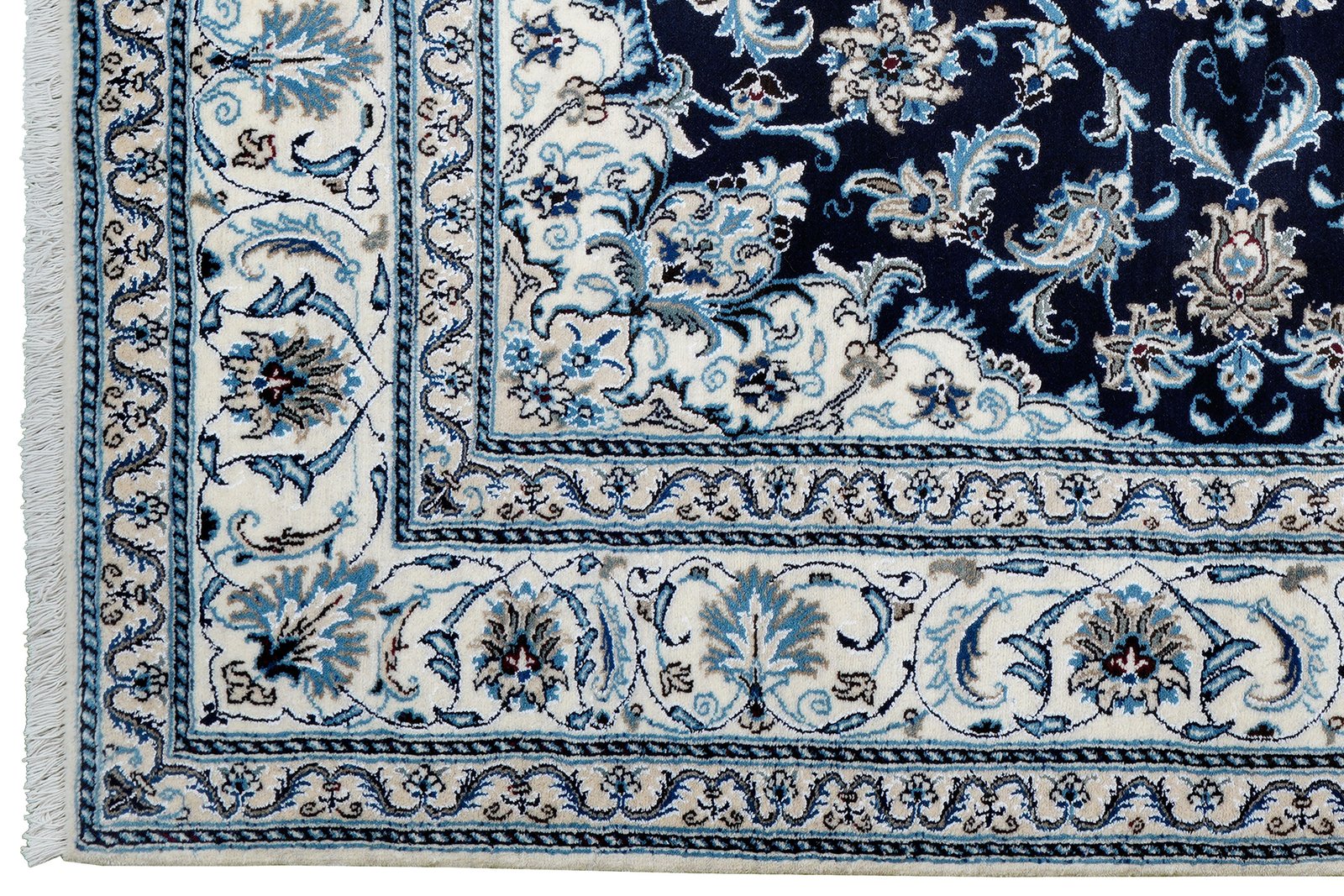 Nain 12La — Hand-knotted, 194x193 cm, Blue, 100% Virgin Wool | View 3