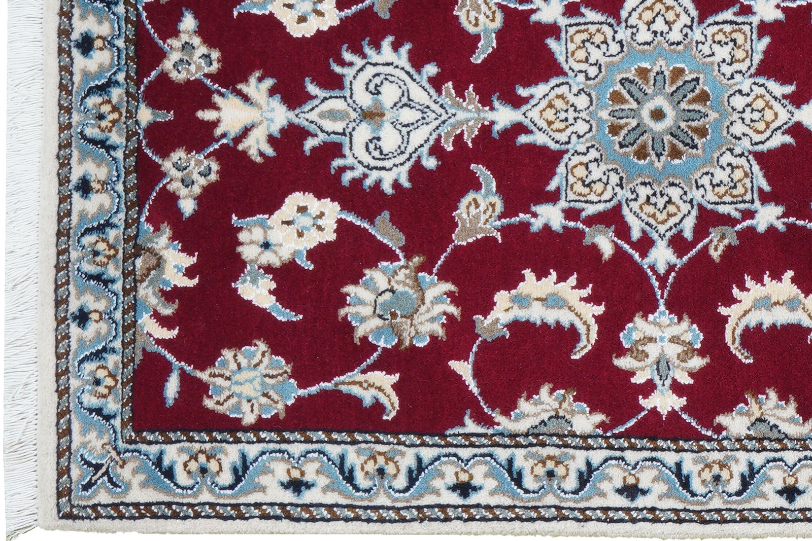 Nain 12La — Hand-knotted, 76x195 cm, Red, 100% Virgin Wool | View 3