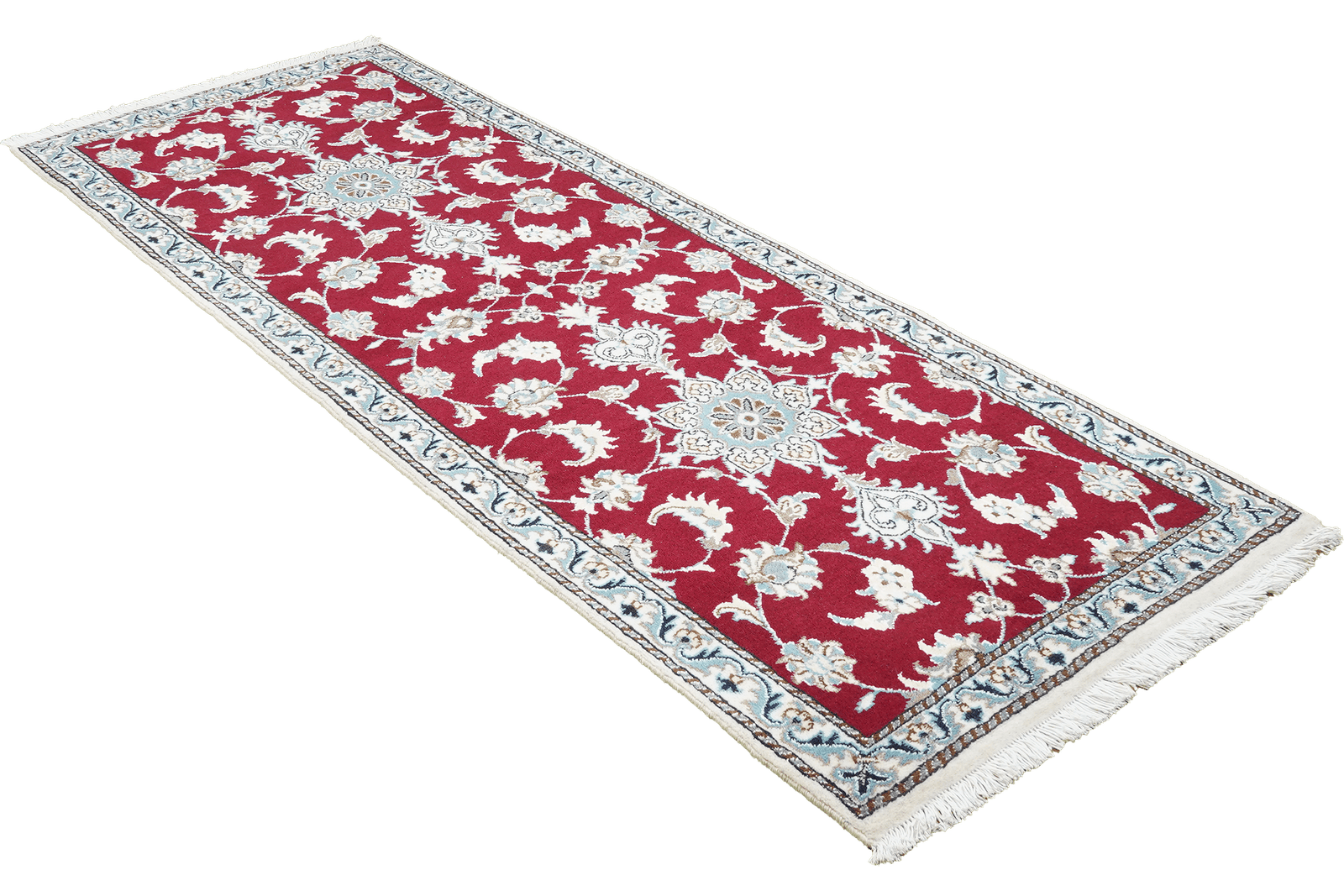 Nain 12La — Hand-knotted, 76x195 cm, Red, 100% Virgin Wool | View 4