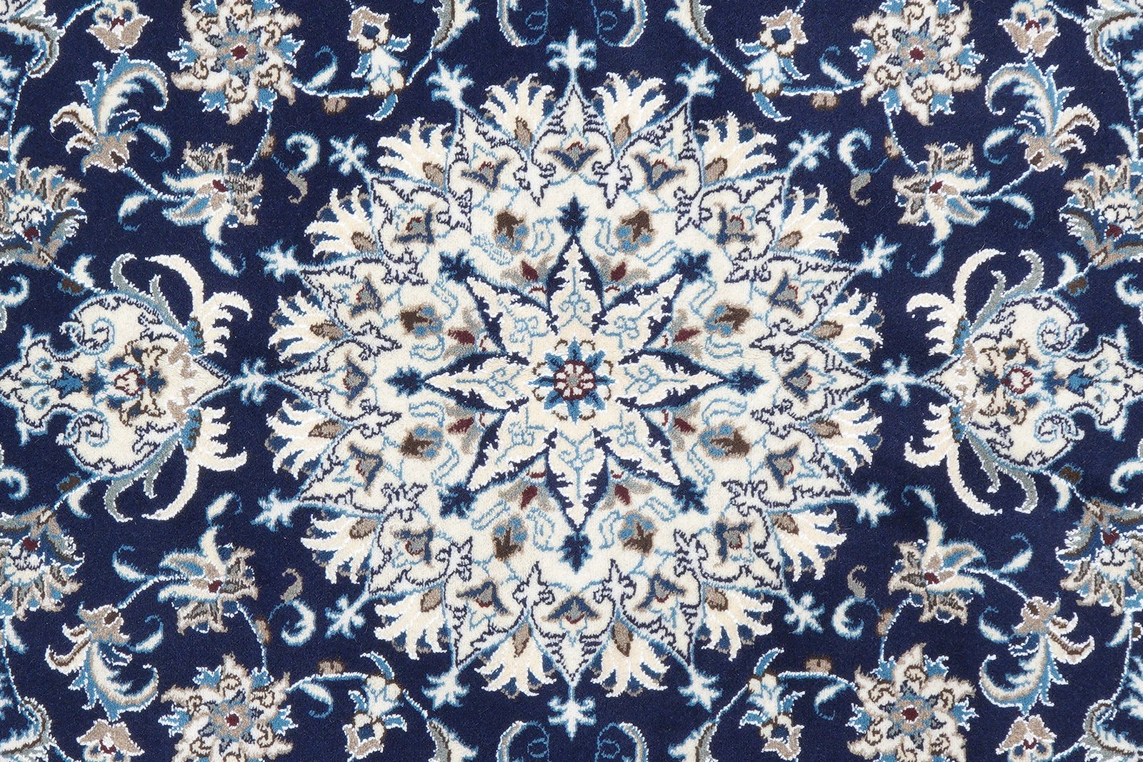 Nain 12La — Hand-knotted, 198x194 cm, Blue, 100% Virgin Wool | View 6