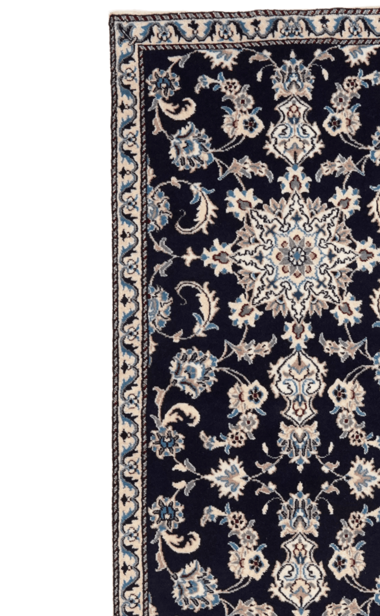 Nain 12La — Hand-knotted, 78x292 cm, Blue, 100% Virgin Wool | View 3