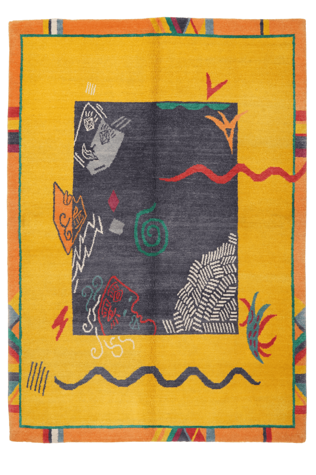 Nepal Rani — Hand-knotted, 170x240 cm, Yellow, 100% Virgin Wool | Main view