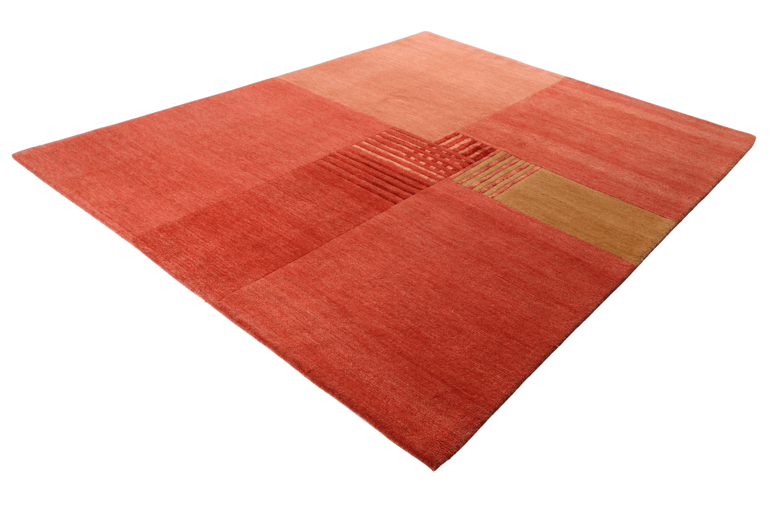 Nepal Bina — Hand-knotted, 199x252 cm, Red, 100% Virgin Wool | View 6