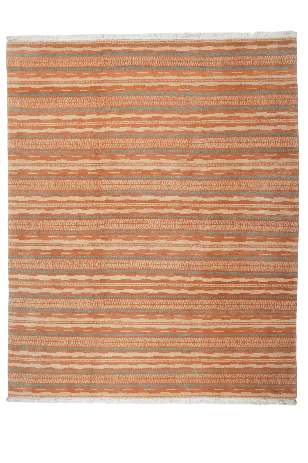 Nepal Sushma — Hand-knotted, 202x253 cm, Orange, 100% Virgin Wool | Main view